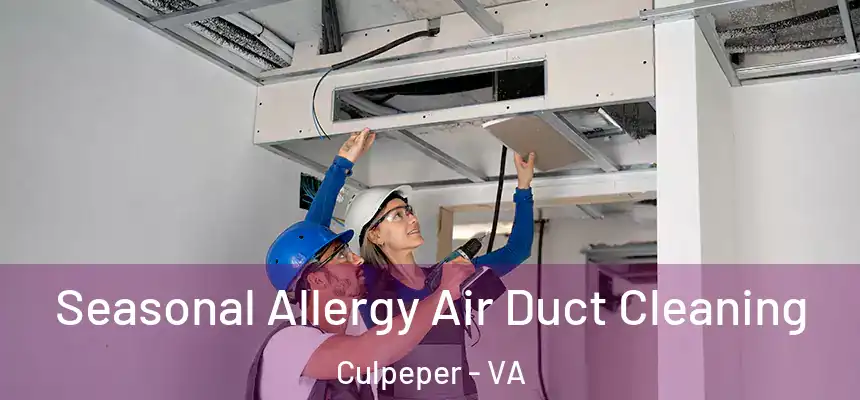 Seasonal Allergy Air Duct Cleaning Culpeper - VA